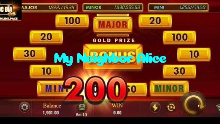 My Neighbor Alice casino presented on mobile device in Pakistan with slots and live games
